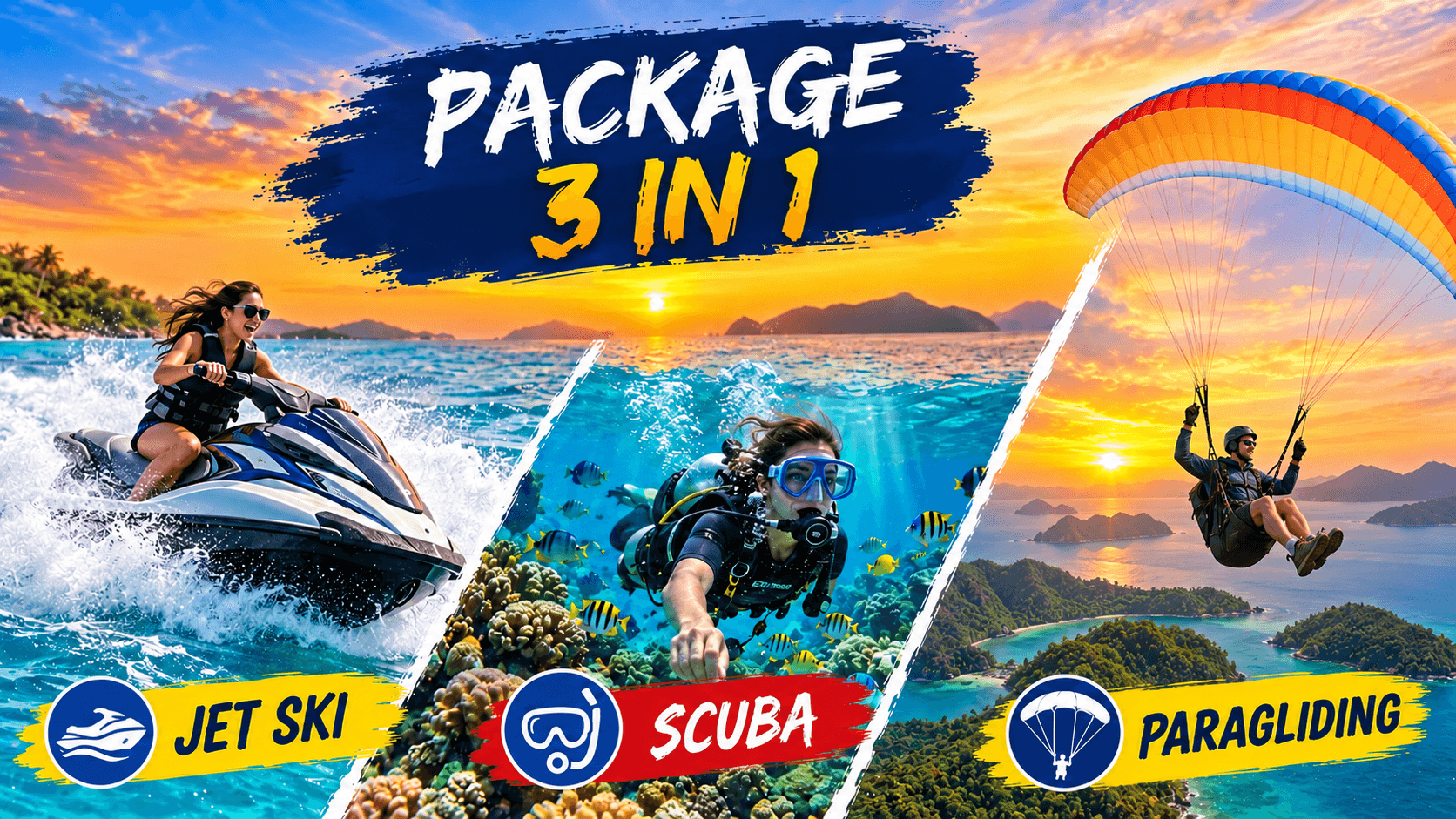 เจ็ตสกี + Scuba + Paragliding