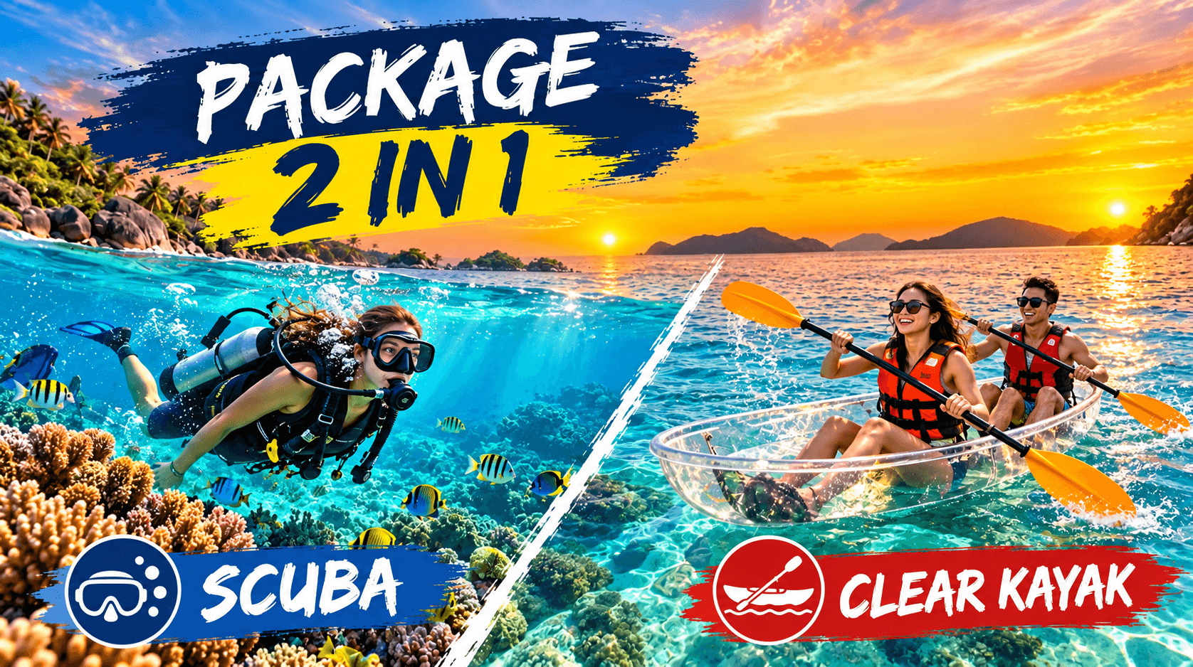 Scuba + พายเรือคายัคใส